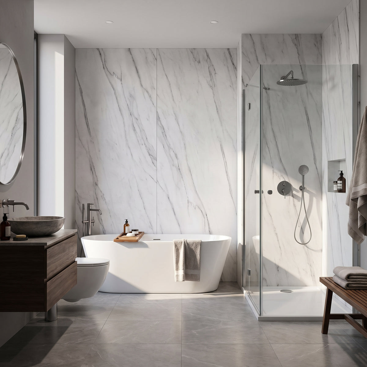 Hydraset Pure Carrara Marble Matt Setlock 2400x1200mm