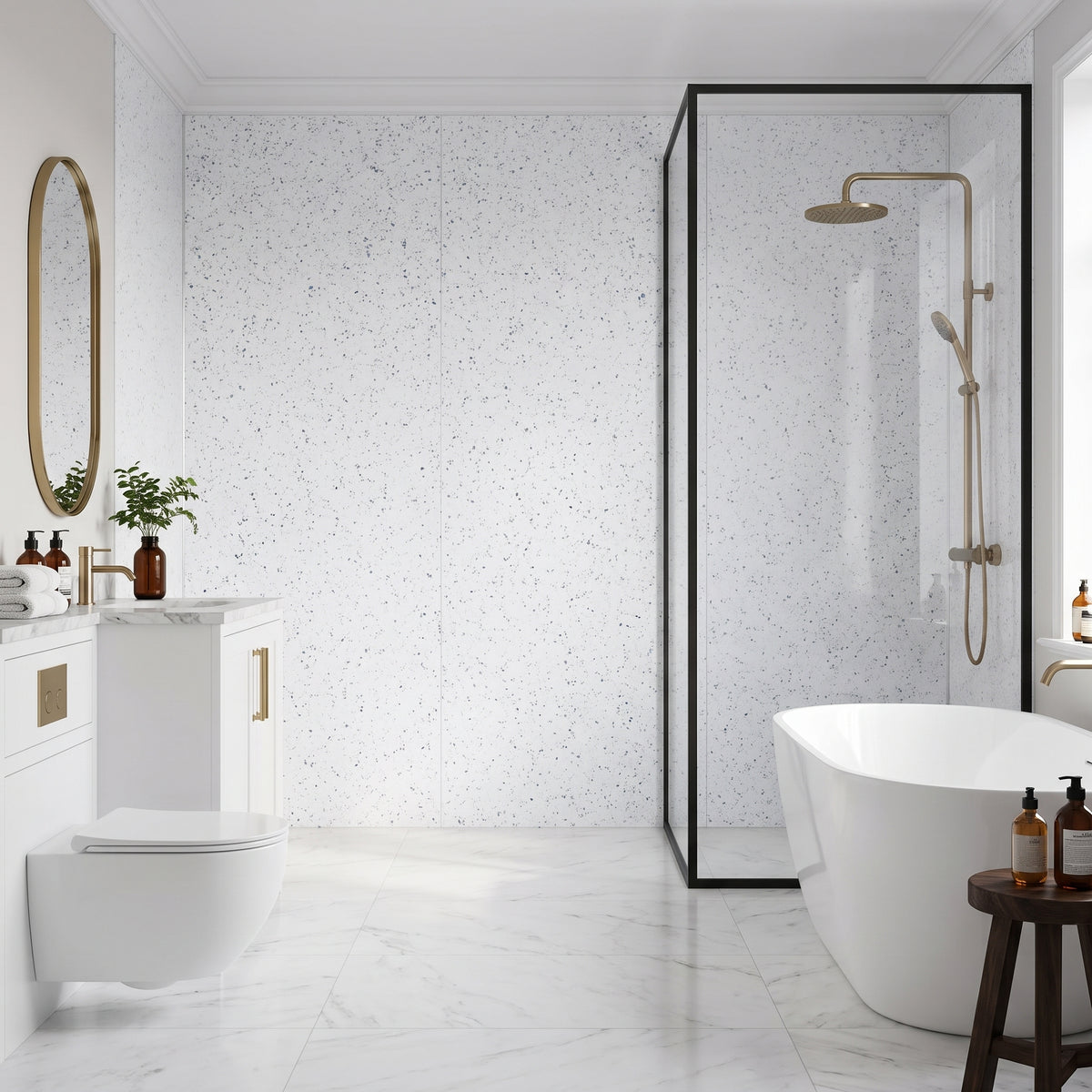 Hydraset Pure White Sparkle Gloss Setlock 2400x1200mm