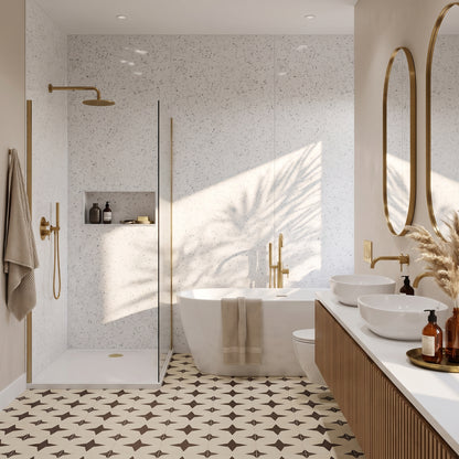 Hydraset Pure White Sparkle Gloss Square Edge 2400x1200mm