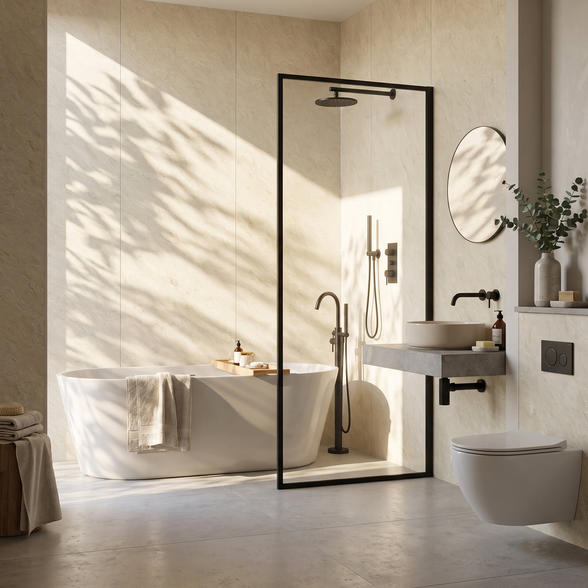 Hydraset Riven Marble Textured 1200 x 2400 Setlock Wall Panel