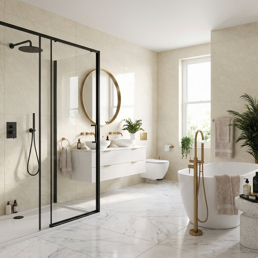 Hydraset Riven Marble Textured 1200 x 2400 Square Edge Wall Panel