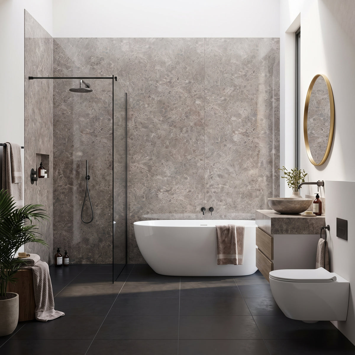 Hydraset Siena Marble 1200 x 2400 Square Edge Wall Panel