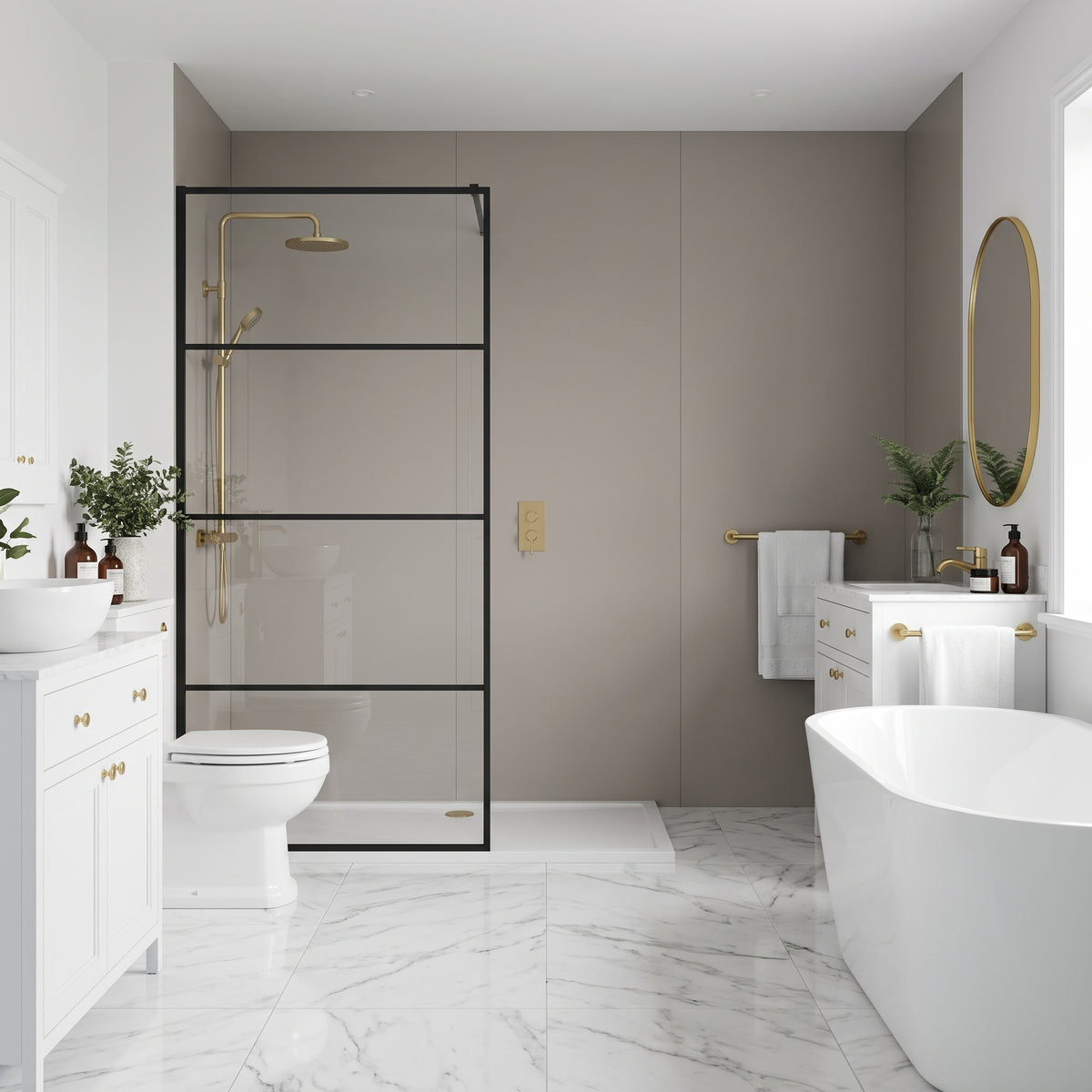 Hydraset Taupe Grey Matt 1200 x 2400 Square Edge Wall Panel