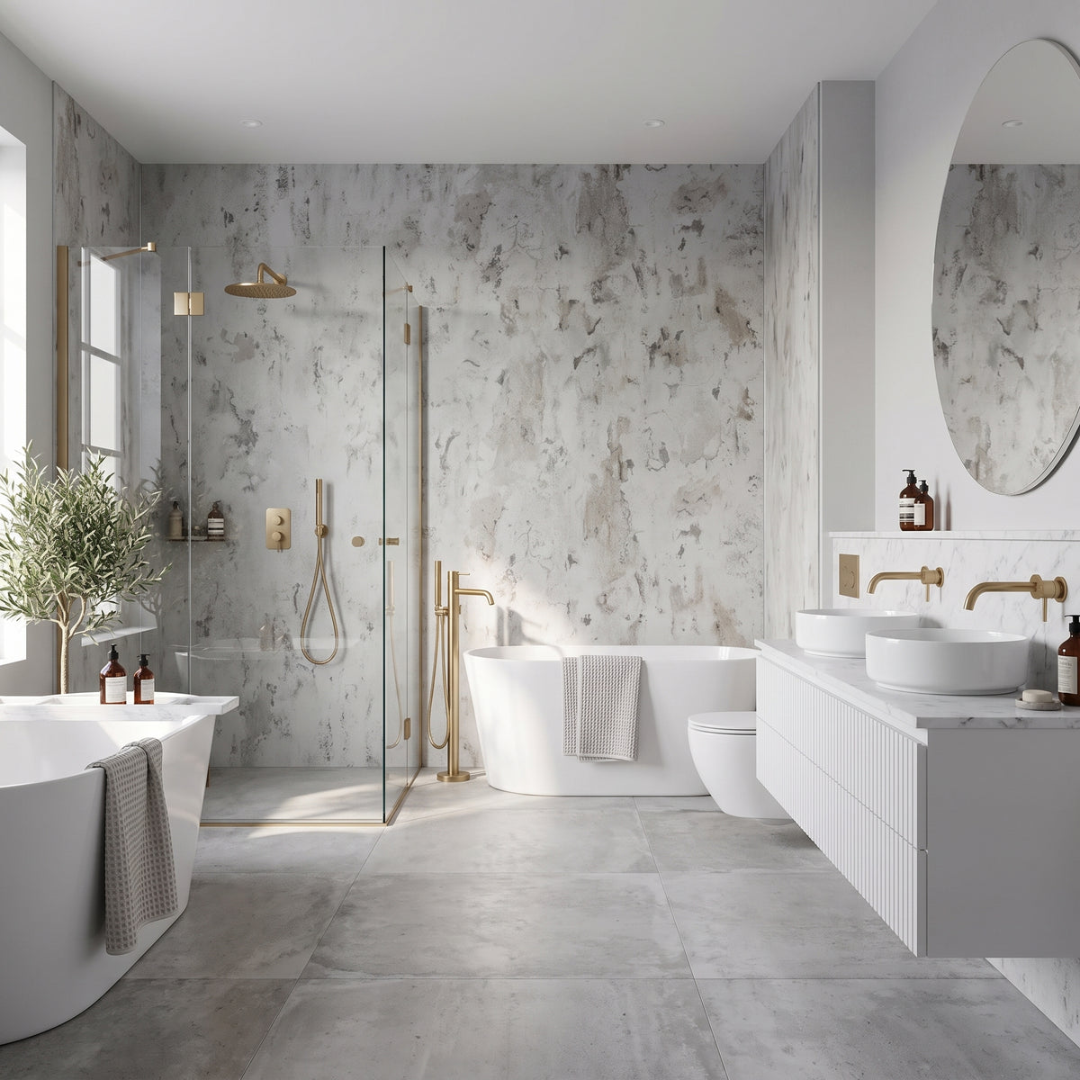 Hydraset Veneto Concrete Matt 1200 x 2400 Square Edge Wall Panel
