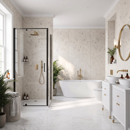 Hydraset White Terrazzo Setlock 2400x1200mm