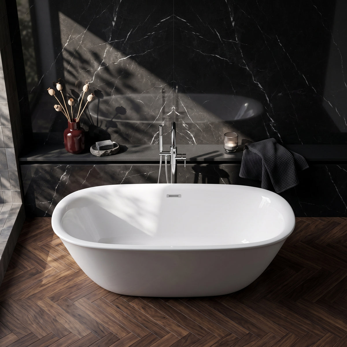 Fairford Spello 1680 x 750 x 570mm Polished Freestanding Bath
