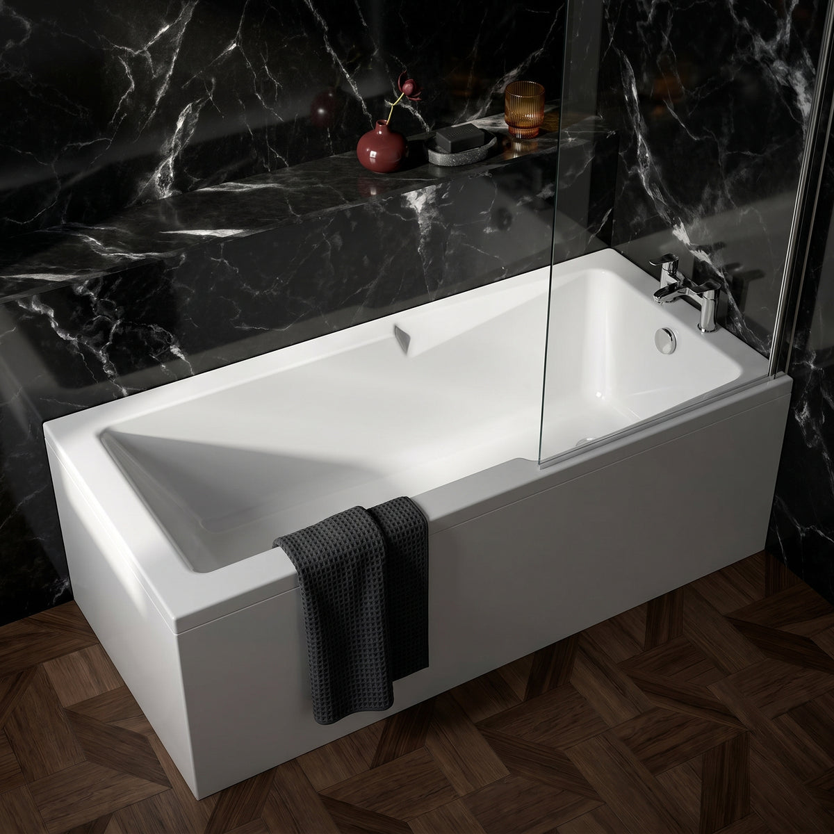 Fairford 1700 x 750mm Straight Shower Bath