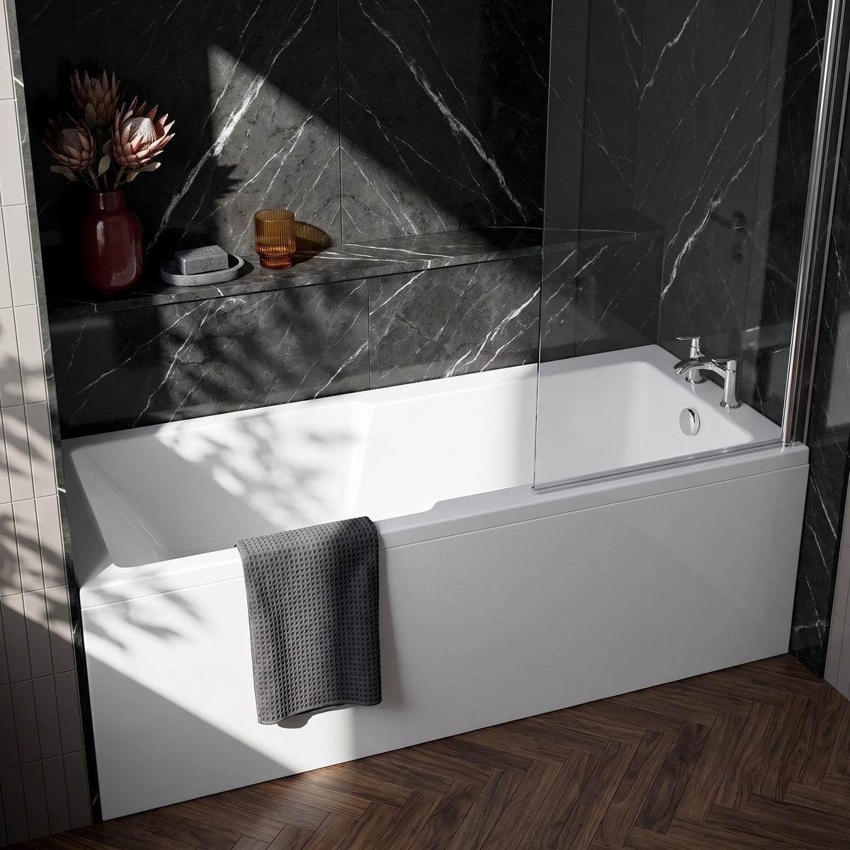 Fairford 1700 x 750mm Straight Shower Bath