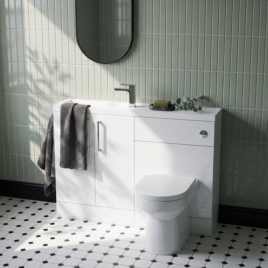 Fairford Union Gloss White 1200mm Slimline Combination Pack