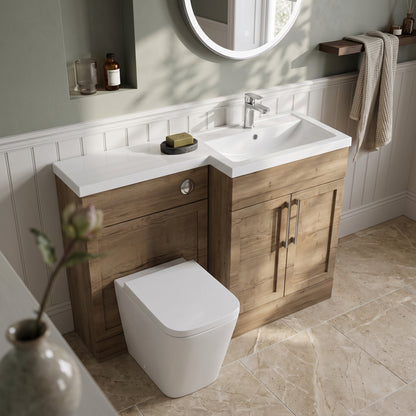 Fairford Union Style Shaker Dark Oak 1100mm L Shape Right Hand Combination Pack