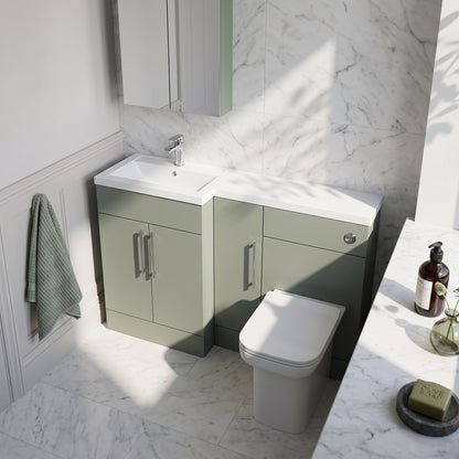 Fairford Union Style Slab Matt Lux Green 1500mm L Shape Left Hand Combination Pack