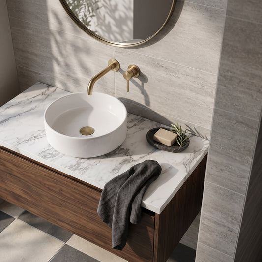 Fairford Carrera Marble Laminate Worktop 800 x 390 x 22mm