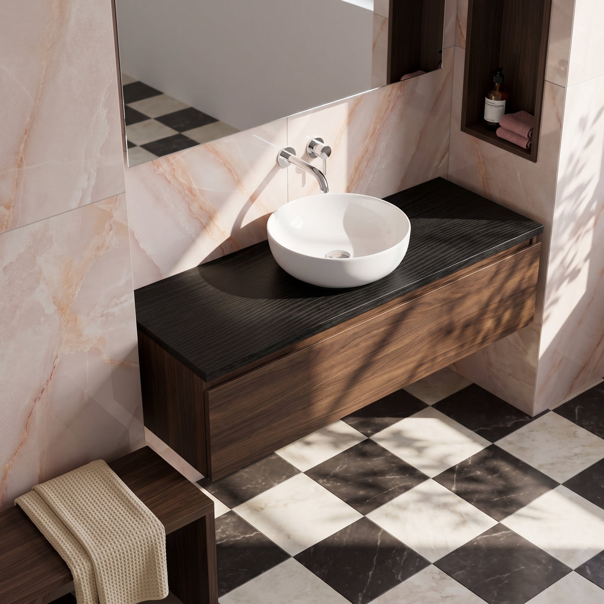 Fairford Charcoal Woodgrain Co-ord Worktop 1200x390x18mm