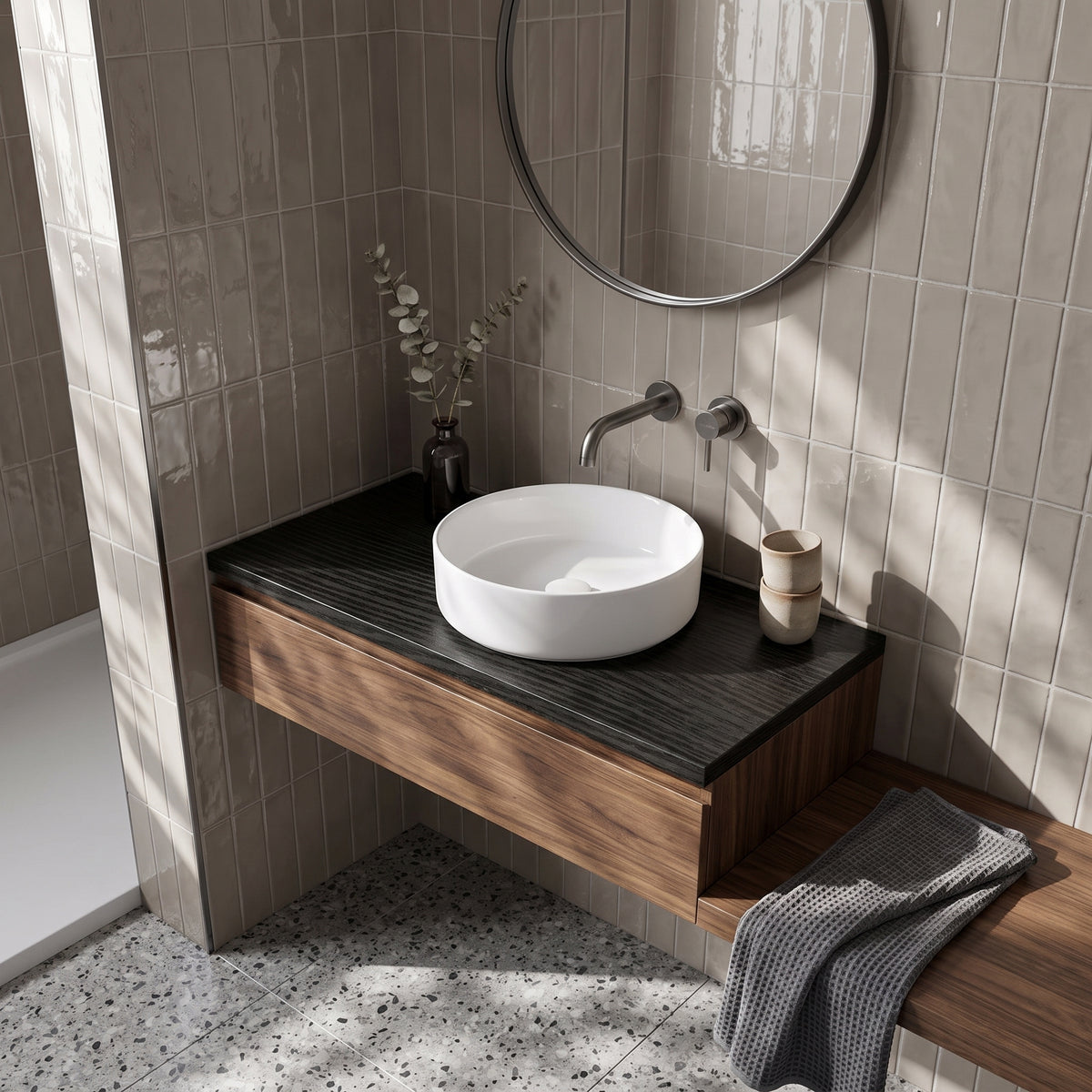 Fairford Charcoal Woodgrain Co-ord Worktop 800x390x18mm