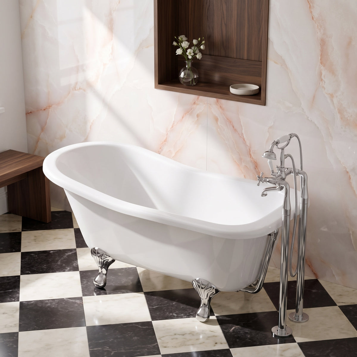 Fairford Portchester 1500mm Freestanding Baths - Various Feet Options-Corbel Feet