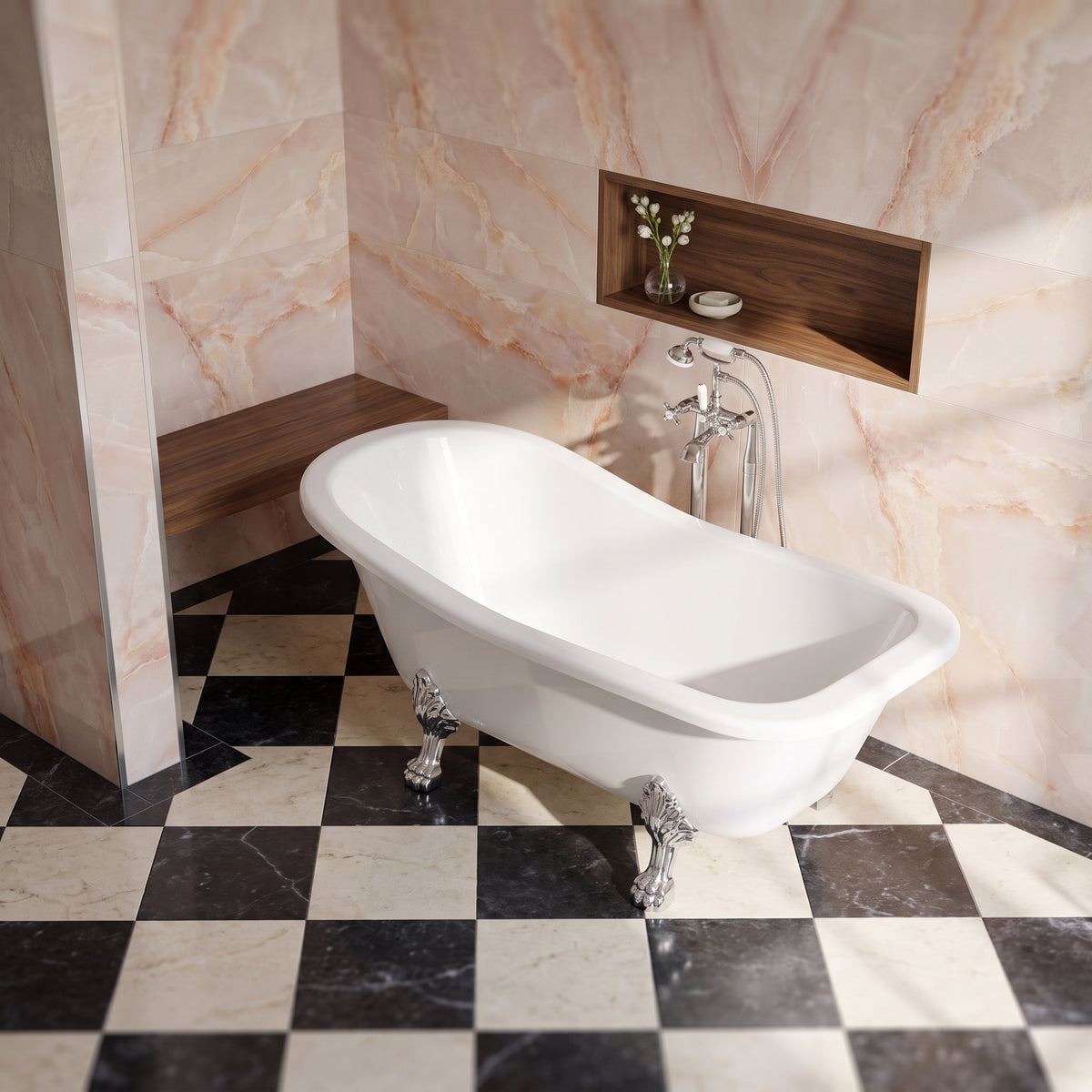 Fairford Portchester 1500mm Freestanding Baths - Various Feet Options-Pride Feet