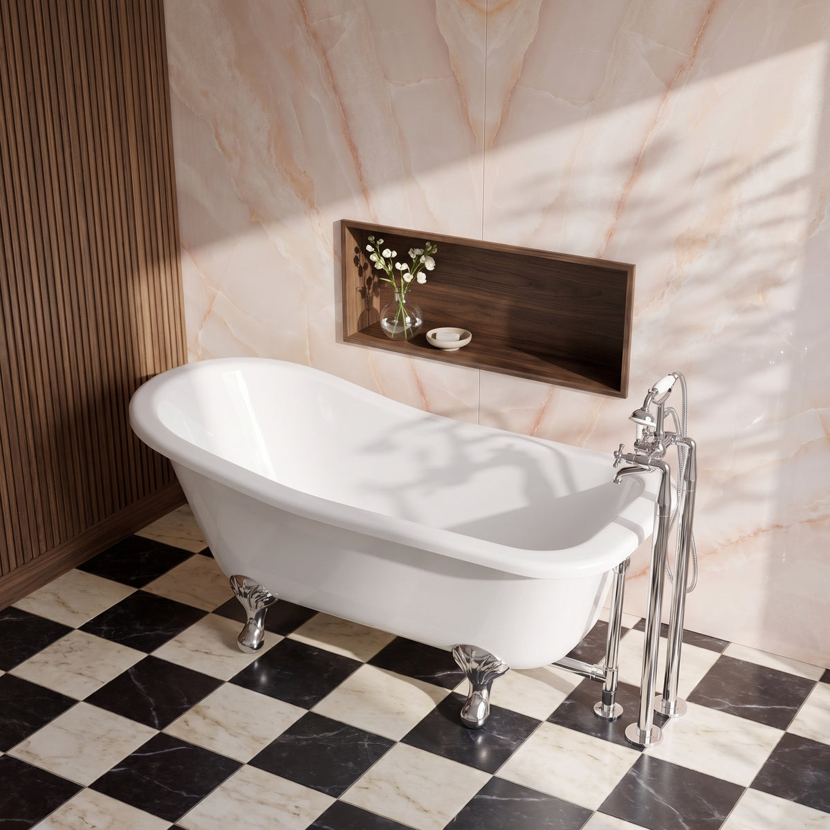Fairford Portchester 1700mm Freestanding Baths - Various Feet Options-Corbel Feet
