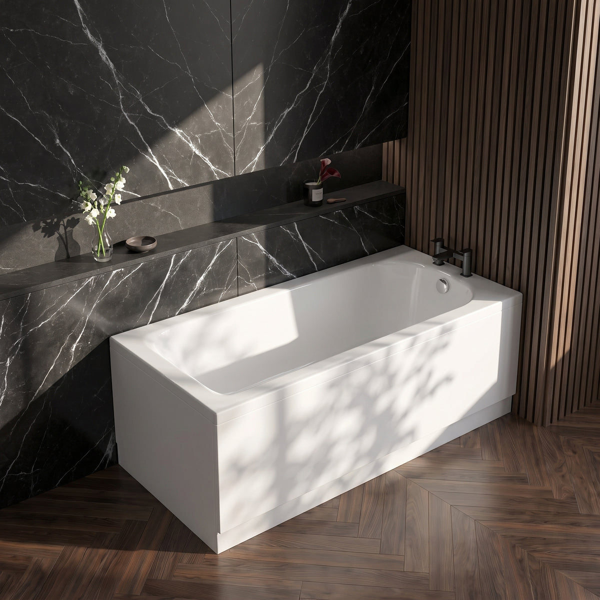 1600 x 700mm Steel Bath, 2TH