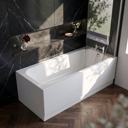 1700 x 700mm Steel Bath, 2TH