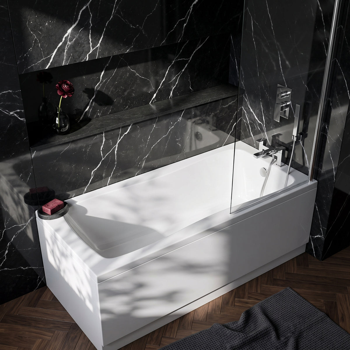 Fairford Dunsford 1700 x 700mm Sngl Ended Straight Bath, 0TH