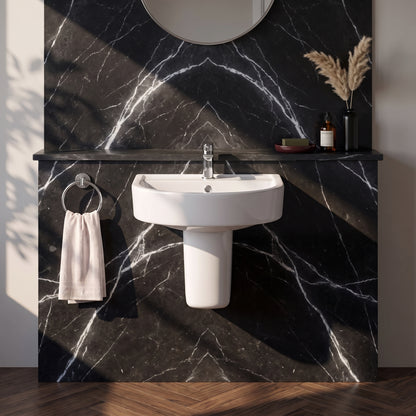 Fairford Handel 520mm 1TH Basin and Semi Pedestal