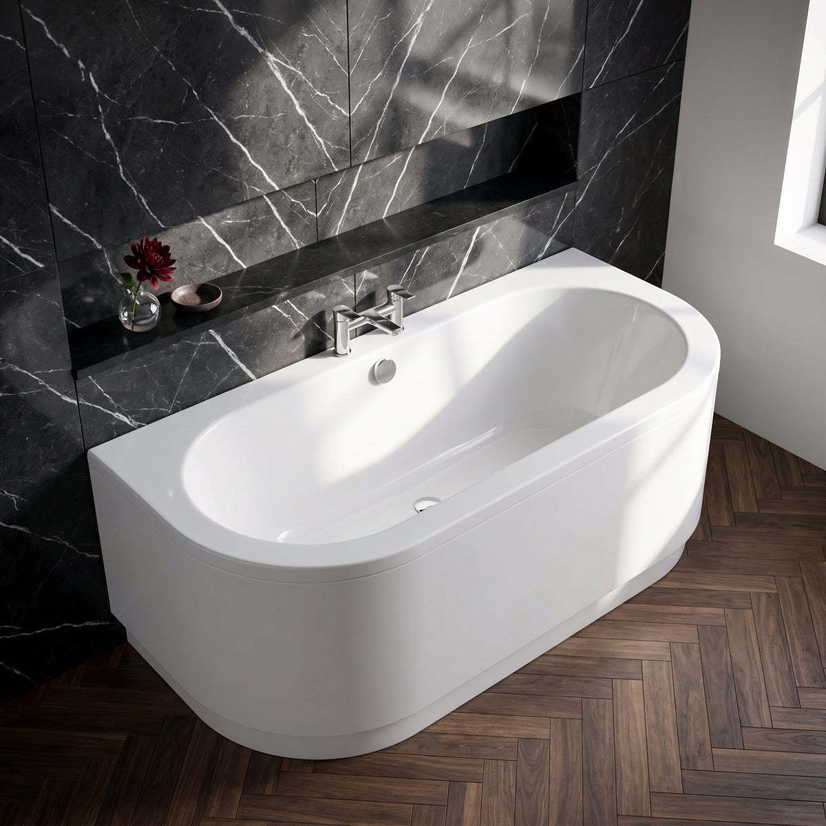Fairford Ordo Back To Wall Bath with Panel