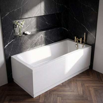 Fairford Dunsford 1800 x 800mm Sngl Ended Straight Bath, 0TH