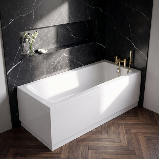 Fairford Dunsford 1800 x 800mm Sngl Ended Straight Bath, 0TH