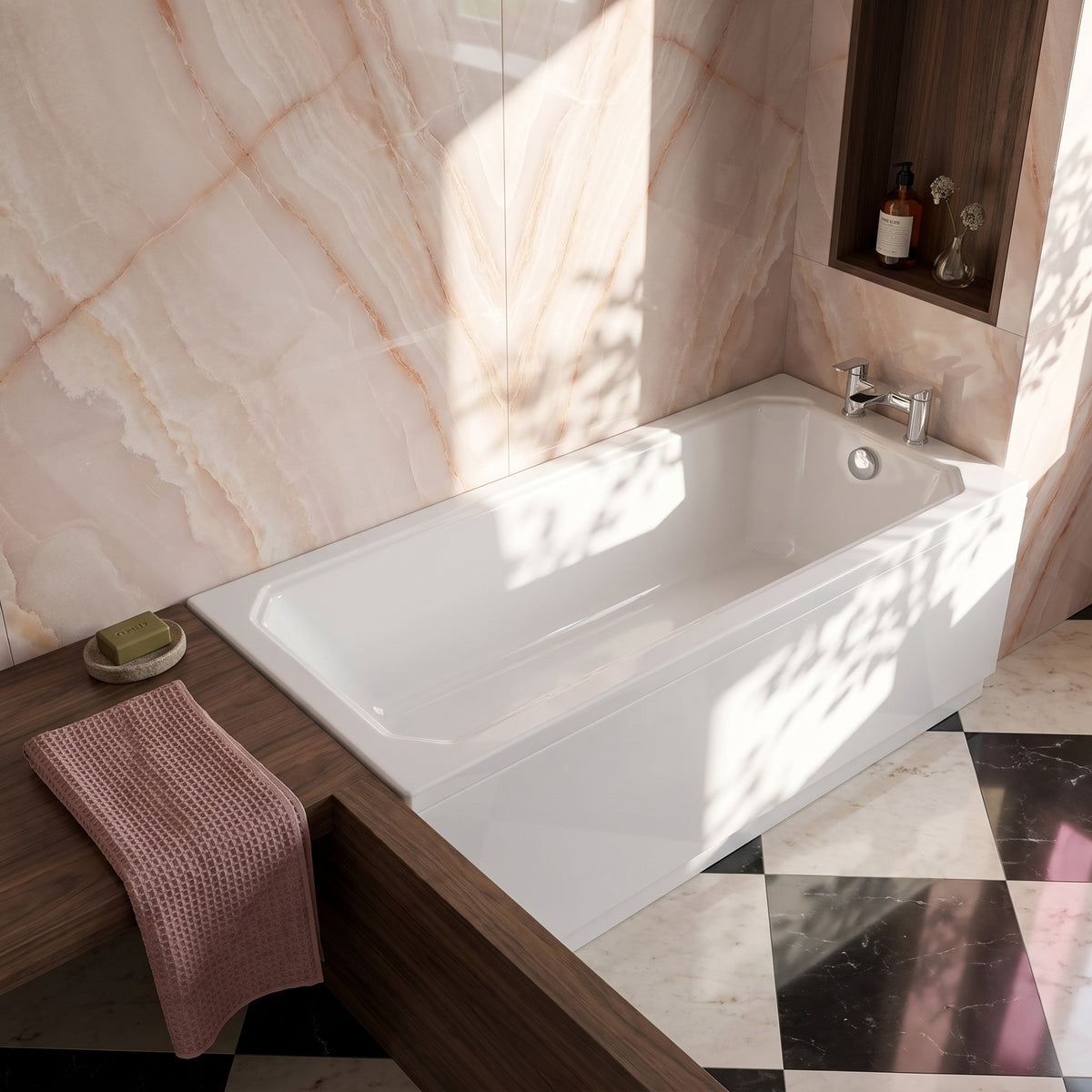 Fairford Hexam Single Ended Traditional Straight Bath-1700 x 700mm