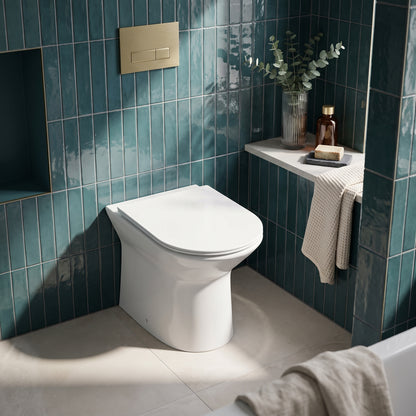 Fairford Paxton Rimless Back To Wall Toilet with Slim Soft Close Seat