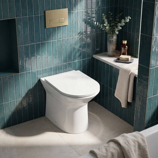 Fairford Paxton Rimless Back To Wall Toilet with Slim Soft Close Seat