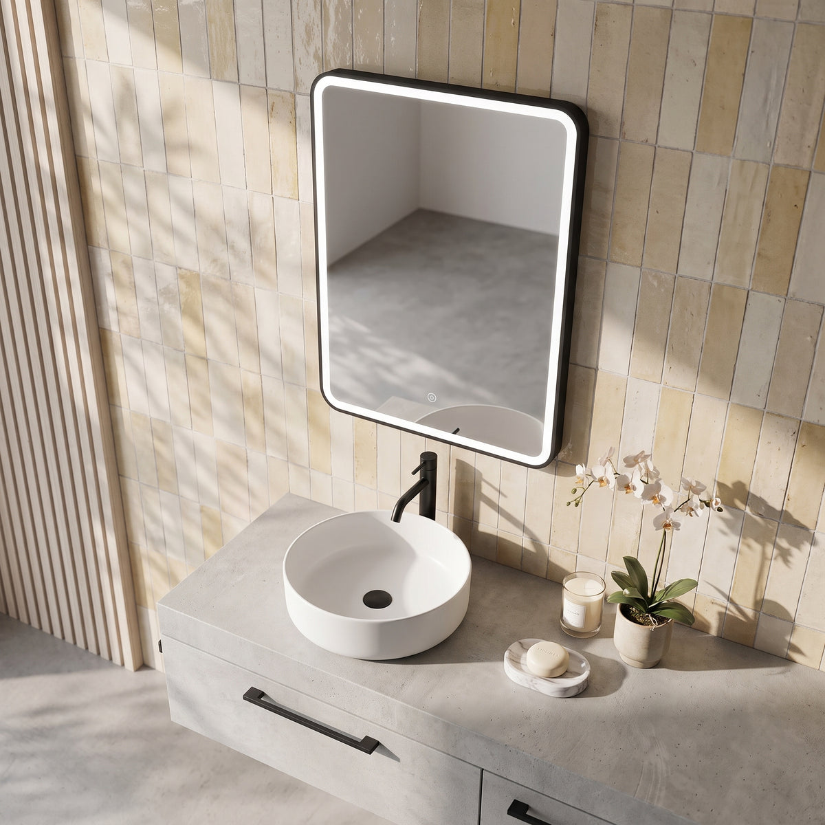 Fairford Storm 500 x 700mm LED Touch Sensor Mirror