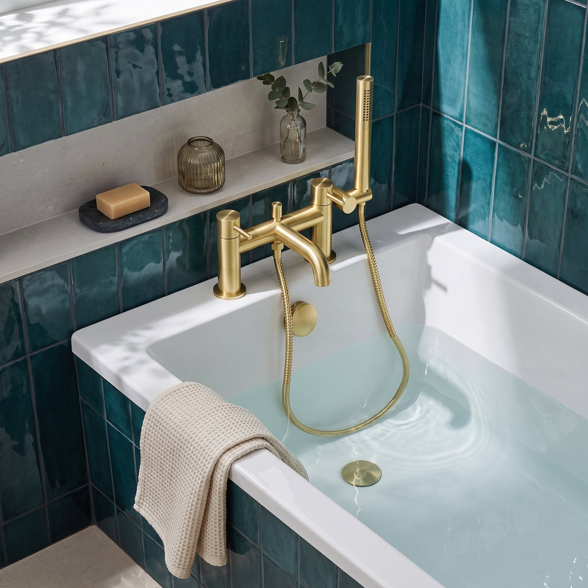Fairford Element 7 Brushed Brass Bath Shower Mixer