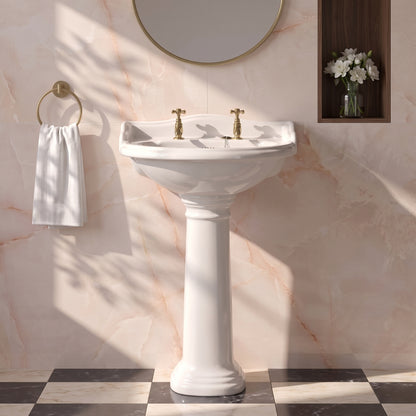 Fairford Winchester Pro 500mm 2 Tap Hole Basin and Pedestal