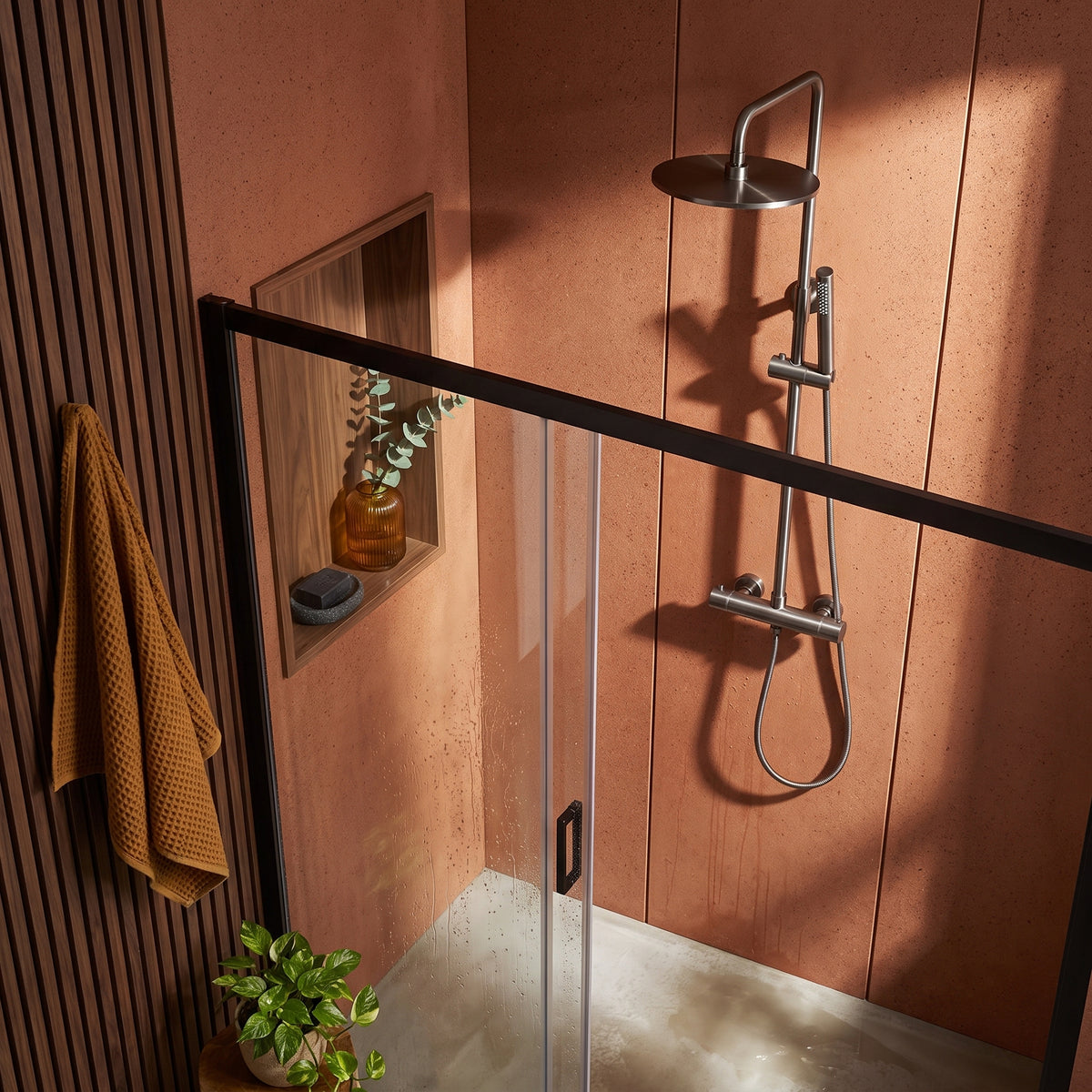 Fairford Element 7 Gunmetal Exposed Shower Kit