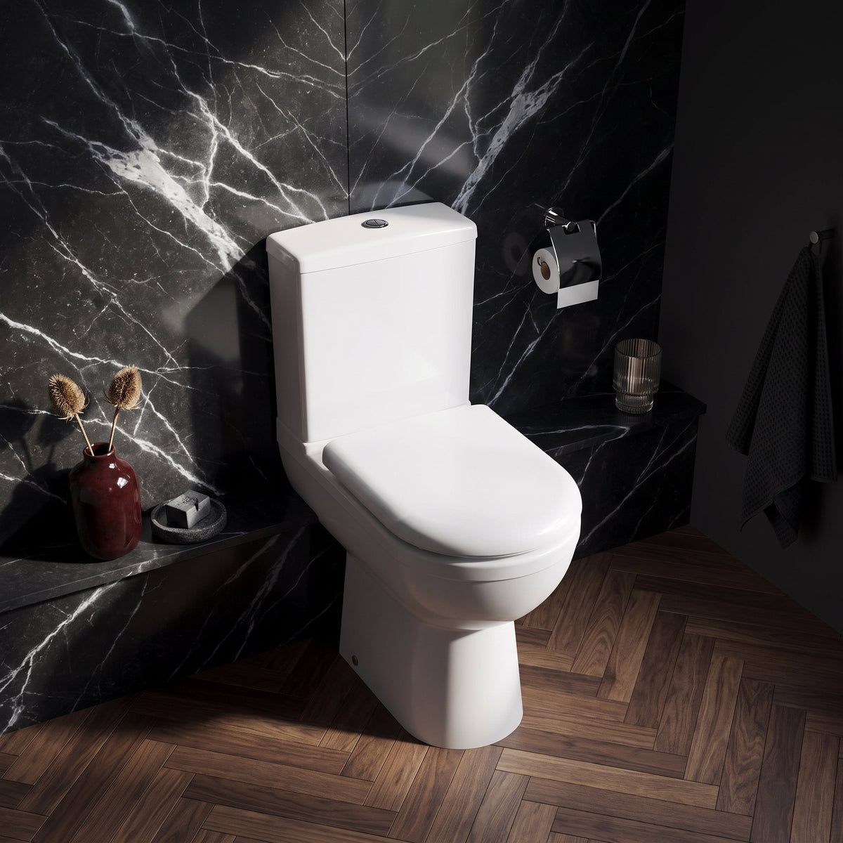 Fairford Hora Comfort Height Close Coupled Toilet with Seat