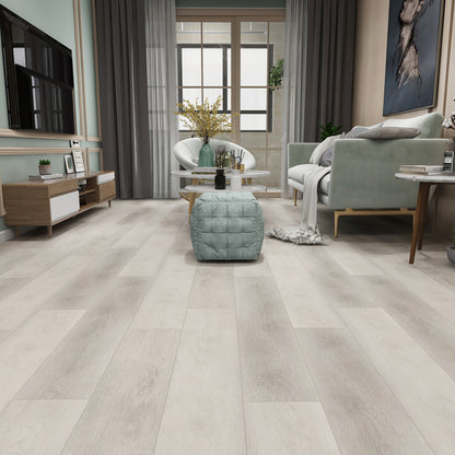 Rivato Finnish Grey 1220 x 183mm Solidcore Waterproof Click Flooring Planks (Pack of 8) - 1.79m Per Pack