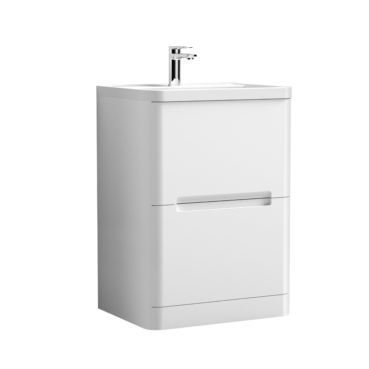 Fairford Rox 600mm Satin White Floorstanding Vanity Unit