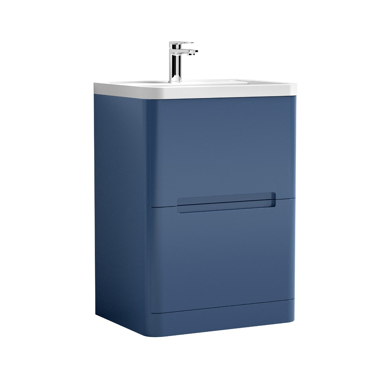Fairford Rox 600mm Satin Blue Floorstanding Vanity Unit