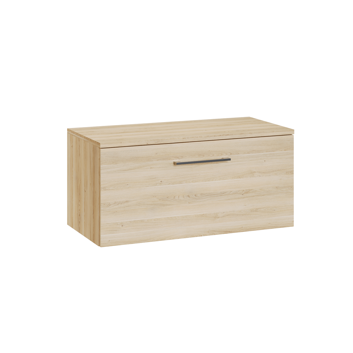 Fairford Aspri Bleached Oak 800mm 1 Drawer Wall Hung Vanity Unit with Worktop