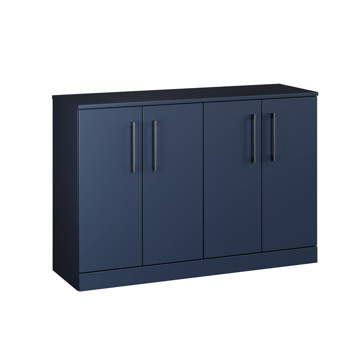 Fairford Aspri Midnight Blue 1200mm 4 Door Floorstanding Vanity Unit with Worktop