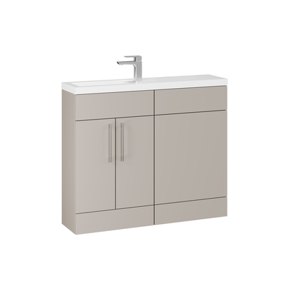 Fairford Union Style Shaker Matt Stone Grey 1000mm Slimline Combination Pack