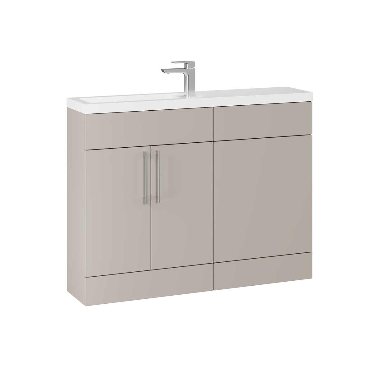 Fairford Union Style Shaker Matt Stone Grey 1100mm Slimline Combination Pack