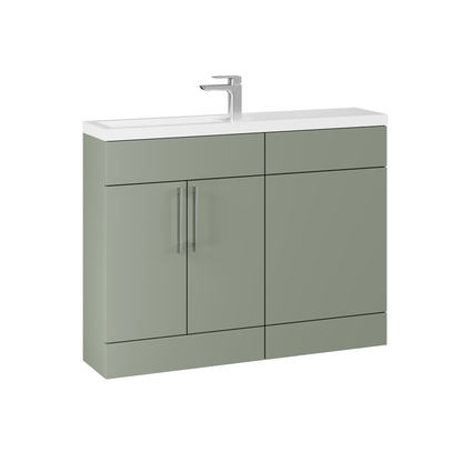 Fairford Union Style Slab Matt Lux Green 1100mm Slimline Combination Pack