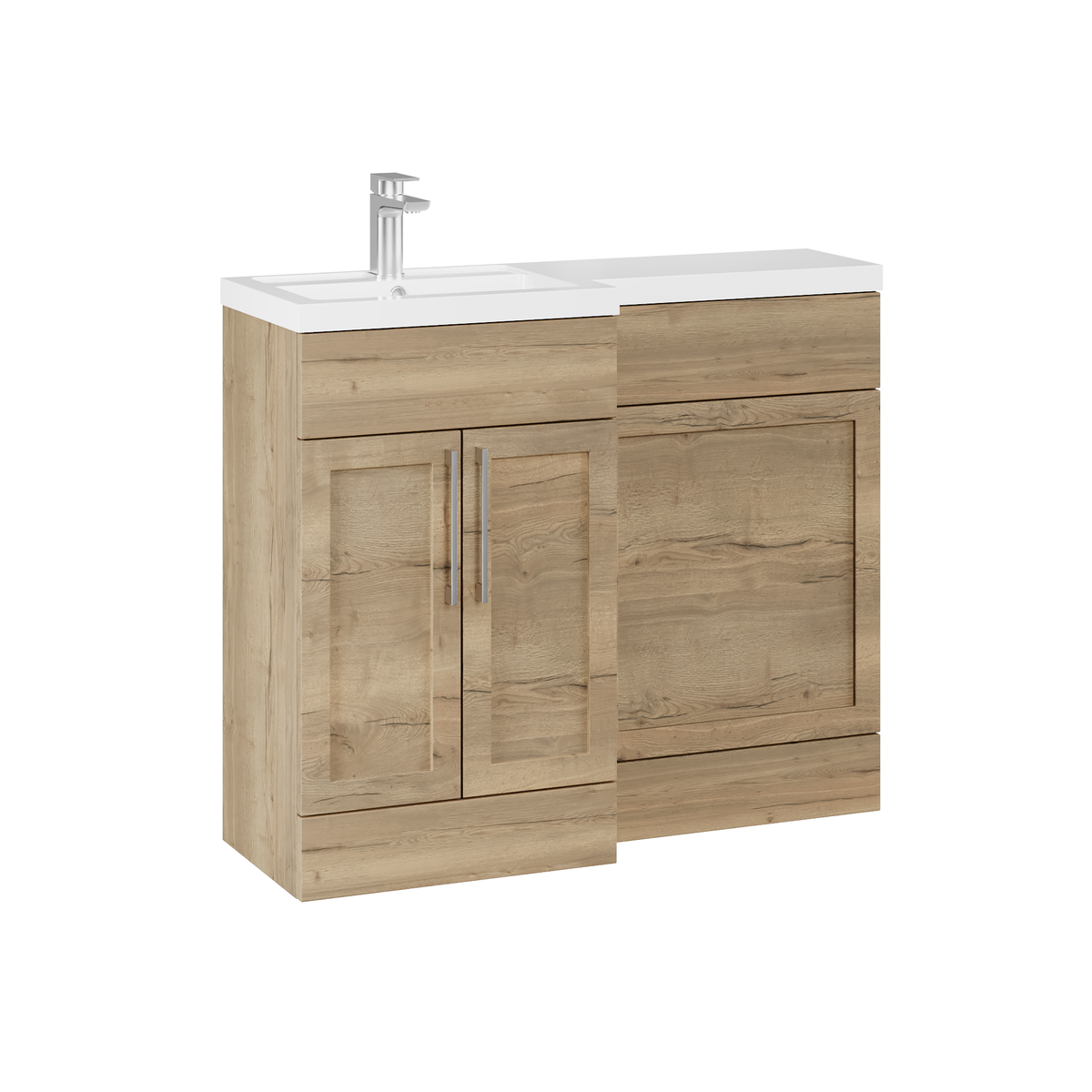Fairford Union Style Shaker Dark Oak 1000mm L Shape Left Hand Combination Pack