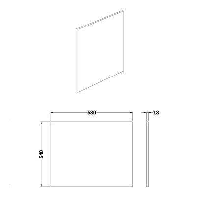 Fairford Satin Green 700mm L Shaped Bath End Panel