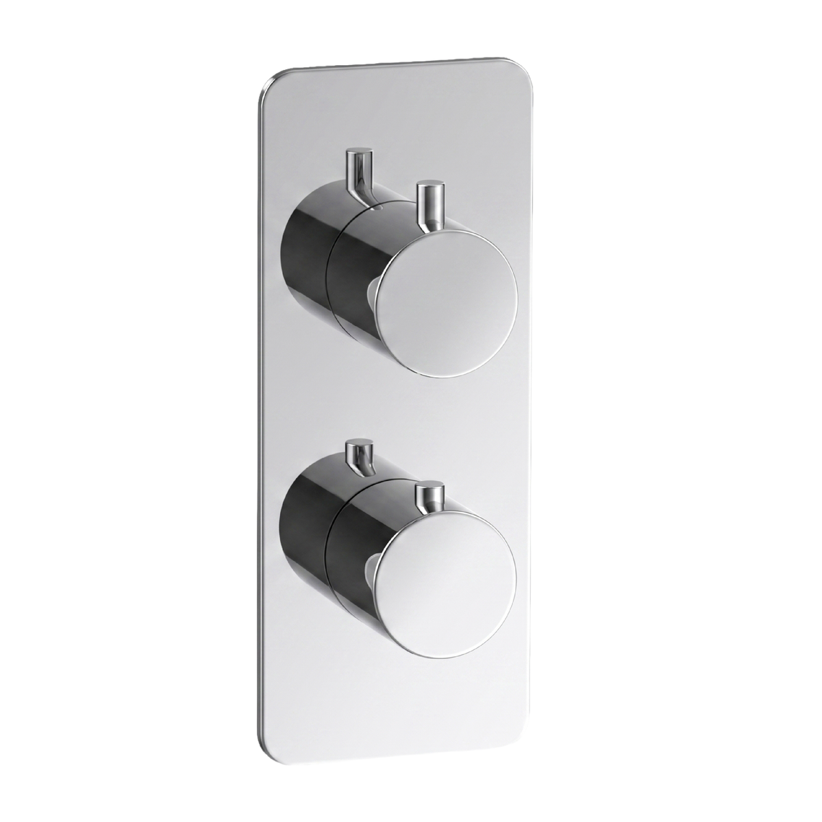 Fairford Element 7 Chrome Twin Shower Valve, 1 Outlet