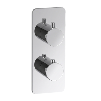 Fairford Element 7 Chrome Twin Shower Valve, 1 Outlet