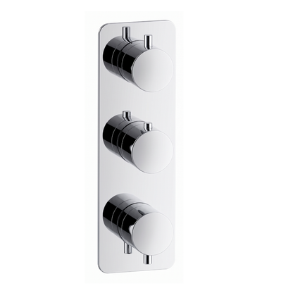 Fairford Element 7 Chrome Triple Shower Valve, 3 Outlet