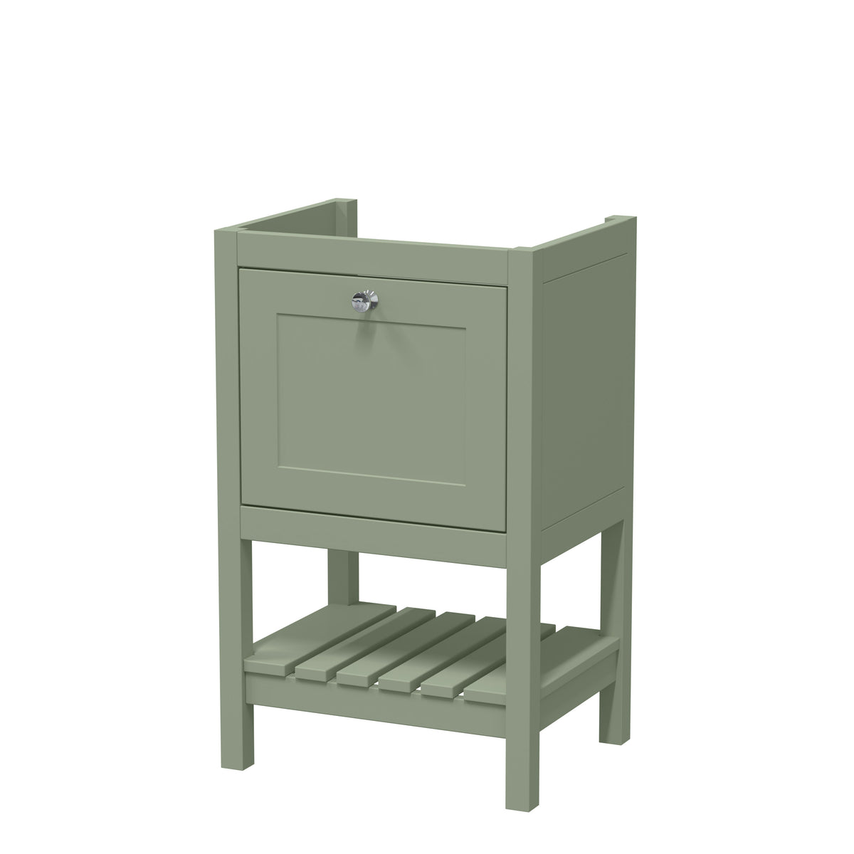 Fairford Juliette Fern Green 500mm 1 Drawer Floorstanding Vanity Unit with 0 Tap Hole Basin